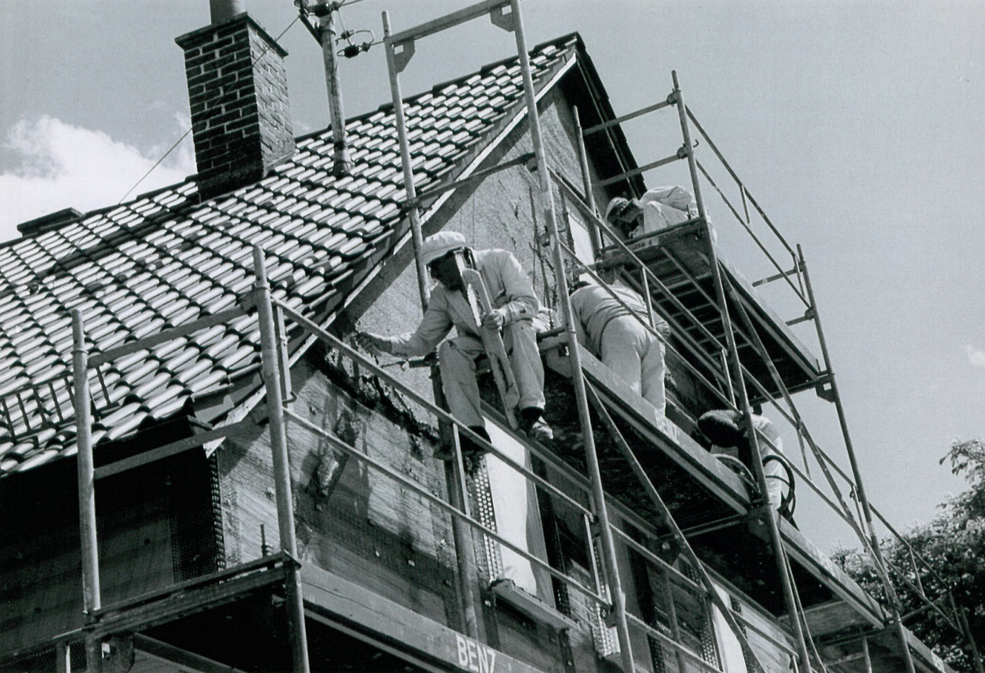 Gipser bei der Arbeit